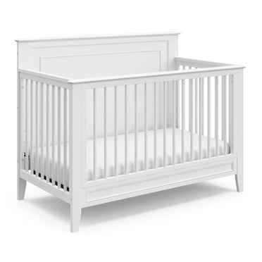 Storkcraft Solstice 5-in-1 Convertible Baby Crib, White