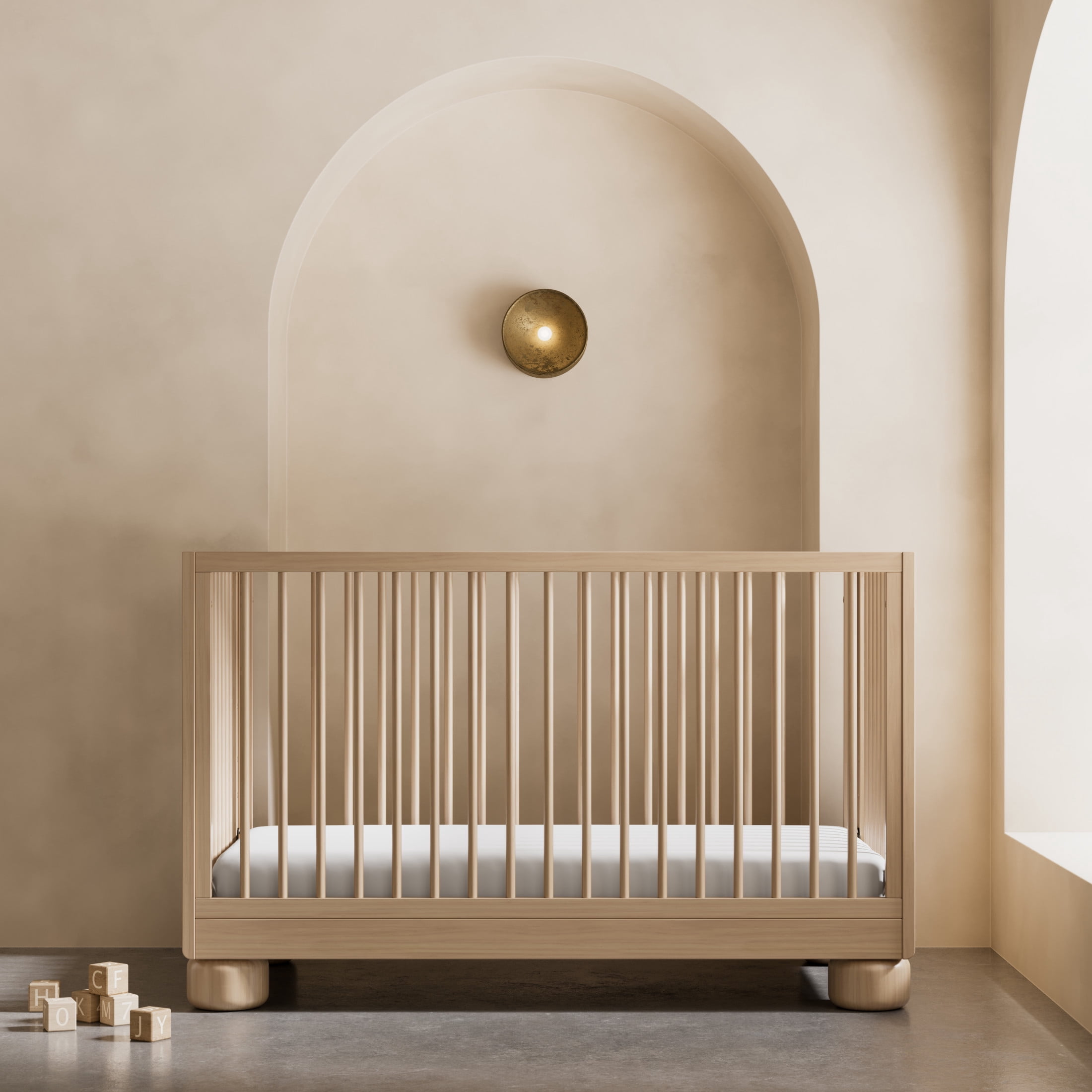 Storkcraft Sorrento 3-in-1 Convertible Crib with Bonus Toddler Guardrail - Driftwood