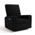 thumbnail image 1 of Storkcraft Sorrento Deluxe Power Recliner Swivel Glider, Black Boucle, 1 of 12