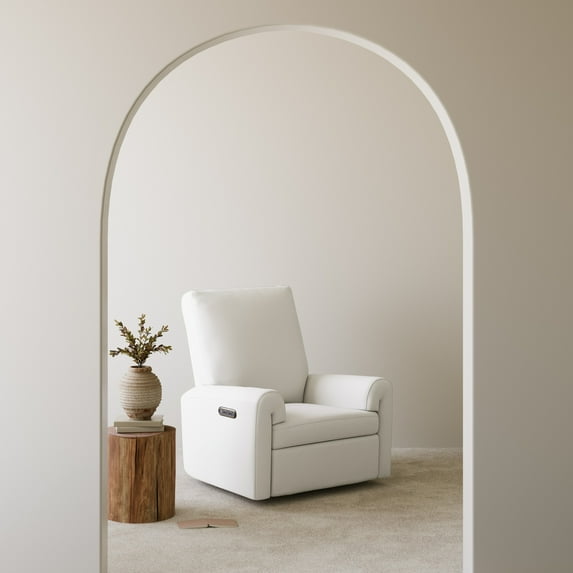 Art of Nursery by Storkcraft Sorrento Deluxe Power Recliner Swivel Glider, Ivory Basketweave