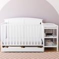 thumbnail image 1 of Storkcraft Steveston 5-in-1 Convertible Baby Crib & Changer, White, 1 of 16