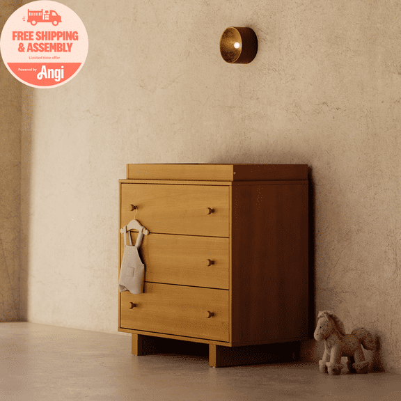Storkcraft Texas 3 Drawer Chest with Removable Infant Changing Topper, Almond