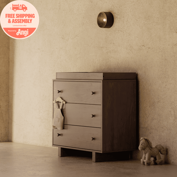 Storkcraft Texas 3 Drawer Chest with Removable Infant Changing Topper, Hazelnut