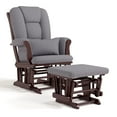 thumbnail interactive-video image 1 of Storkcraft Tuscany Infant Nursery Glider & Ottoman Espresso with Gray Swirl, 1 of 17
