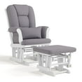 thumbnail image 1 of Storkcraft Tuscany Infant Nursery Glider & Ottoman White with Gray Swirl, 1 of 16