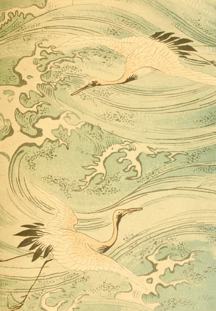 Storks Artistic Japan 1891 Canvas Art - Unknown (24 x 36)