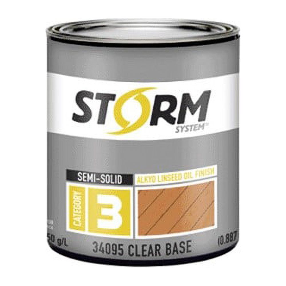 Storm 340954 Qt Cat3 SemiSolid Alkyd Linseed Oil Stain Clear Base