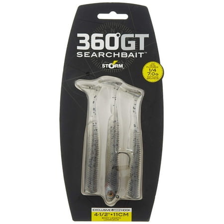 Storm 360GT Searchbait Minnow 4.5" 1/8 oz Smokin'Ghost 1 Rigged/2 Bodies