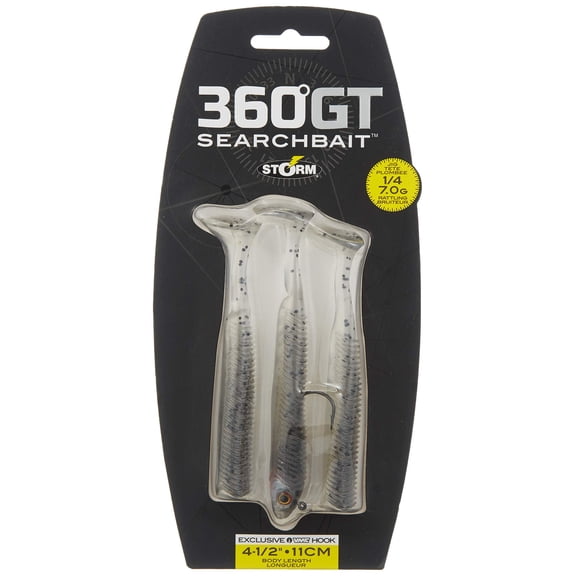 Storm 360GT Searchbait Minnow 4.5" 1/8 oz Smokin'Ghost 1 Rigged/2 Bodies