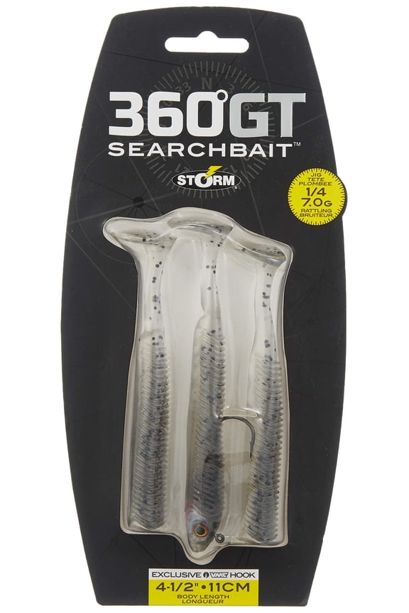 360GT Searchbait Minnow 4.5" 1/8 oz Smokin'Ghost 1 Rigged/2 Bodies