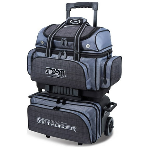Storm 4 Ball Rolling Thunder Bowling Bag- Plaid/Gray/Black