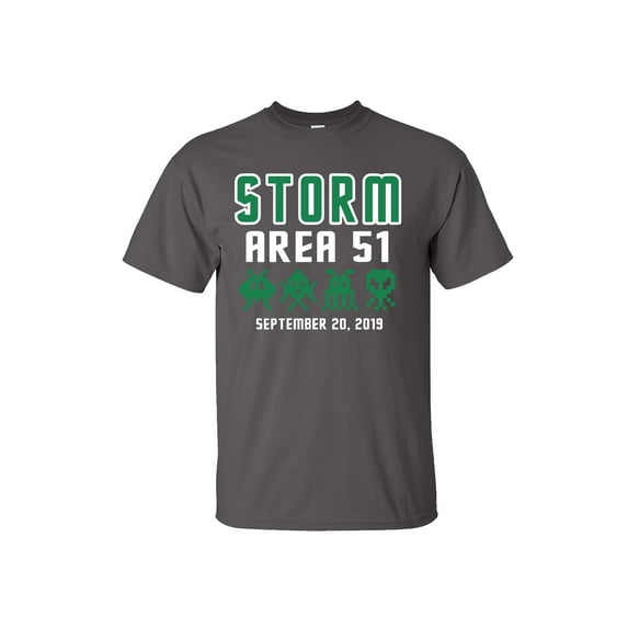 Storm Area 51 September 20, 2019 Adult Short Sleeve T-Shirt-Charcoal-Large