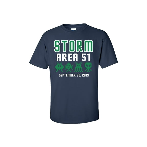 Storm Area 51 September 20, 2019 Adult Short Sleeve T-Shirt-Navy-Large