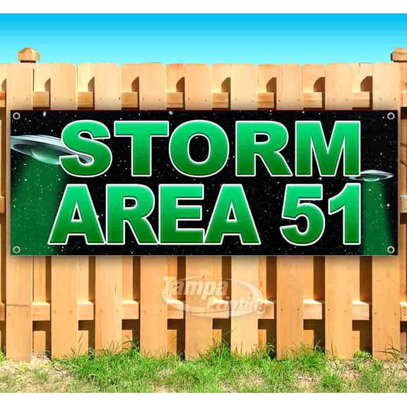 Storm Area 51 UFO 13 oz Vinyl Banner With Metal Grommets