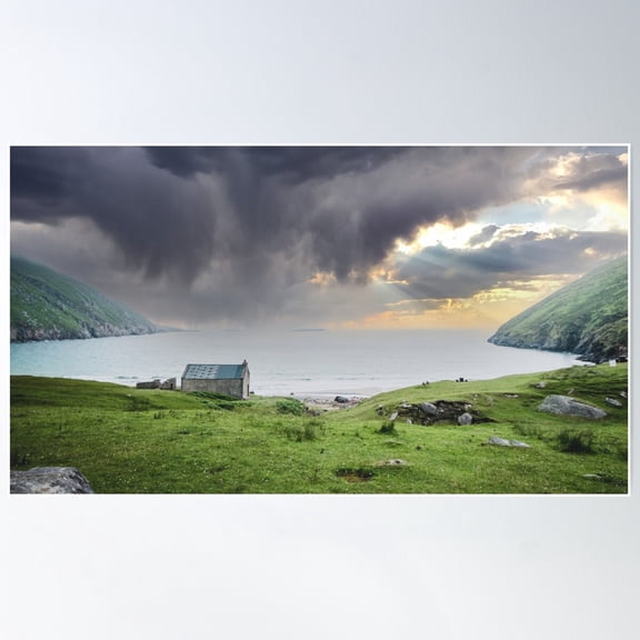 Storm At Keem Bay, Achill, Co Mayo, Ireland Poster Wall Art, Modern Wall Decor For Living Room Bedroom, 16x24 UNFRAMED
