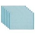 thumbnail image 1 of Storm Blue Eco-Friendly Chambray Fine Ribbed Placemat 6 Piece, 1 of 3