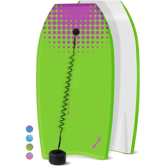 'Storm' Bodyboard with Coiled Leash - Lightweight with EPS Core, Durable for Wave Conditions