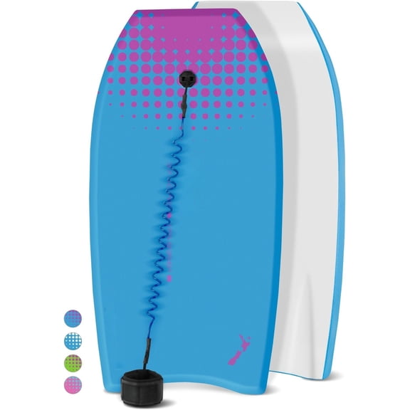 'Storm' Bodyboard with Coiled Leash - Lightweight with EPS Core, Durable for Wave Conditions