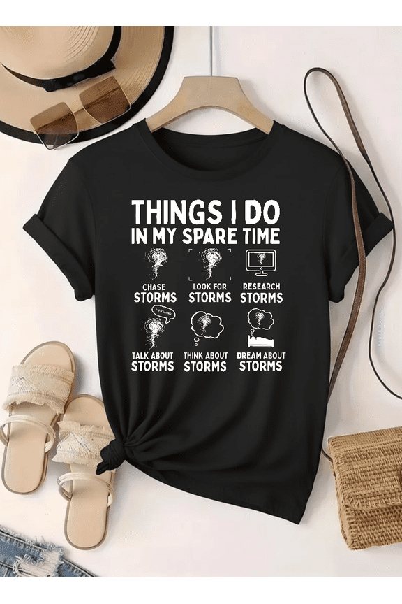 Storm Chaser Graphic With Tornado Hunting Adventure Theme Design Unisex T-Shirt V12050 up to Size 5XL