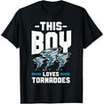 thumbnail image 1 of Storm Chaser Hurricane Meteorology Tornado Kids This Boy T-Shirt, 1 of 4