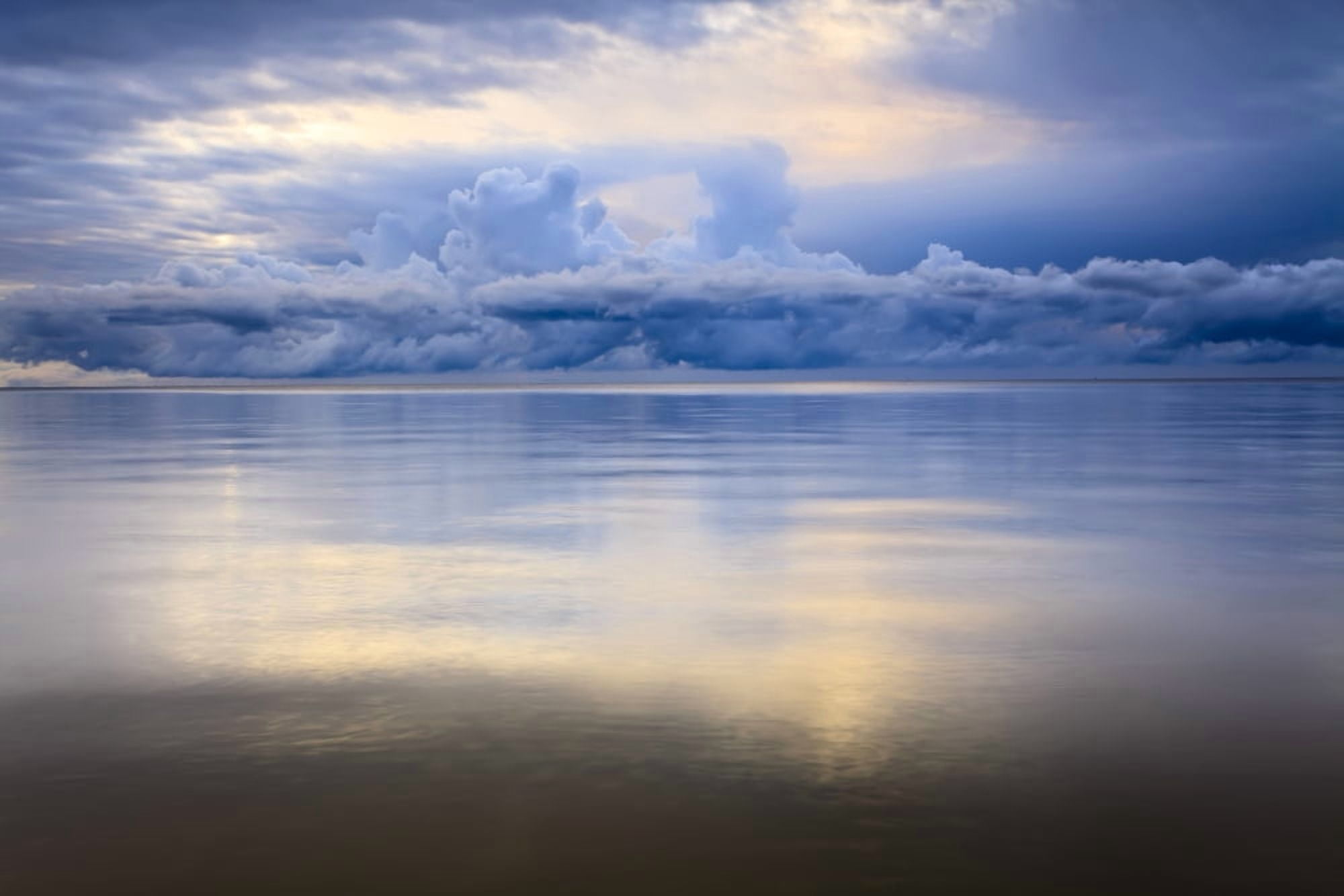 Storm Clouds And Lake Winnipeg At Sunrise Gimli Manitoba Canvas Art - Ken Gillespie Design Pics (34 x 22)