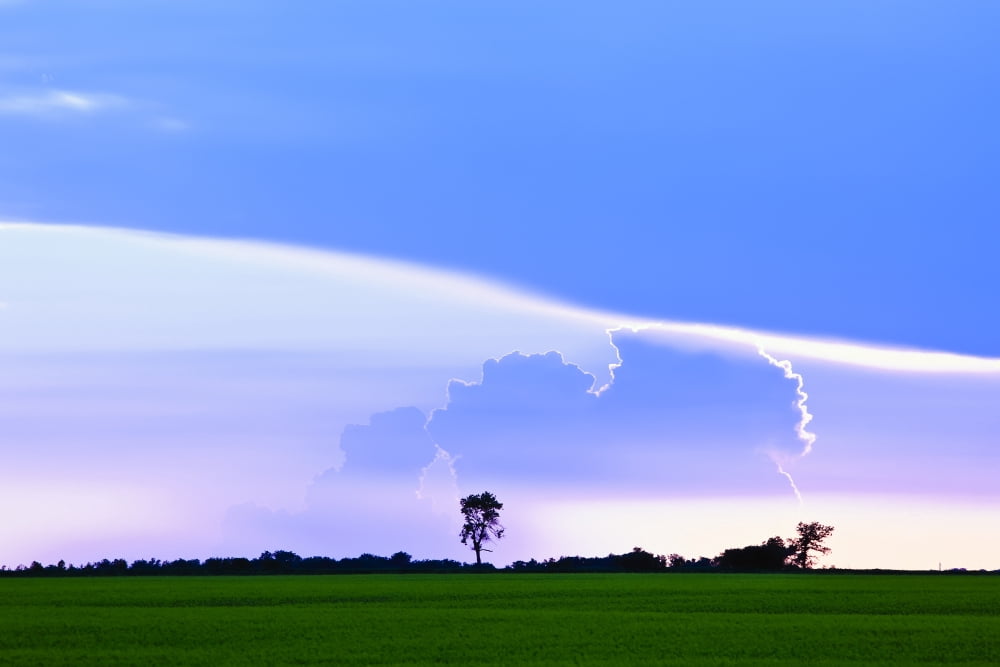 Storm Clouds At Sunset On Canadian Prairie Pembina Valley Manitoba Canvas Art - Ken Gillespie Design Pics (17 x 11)