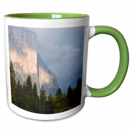 3drose, Storm Clouds, El Capitan, Yosemite Np, California - Us05 Bth0010 - Brenda Tharp, 15oz Two-tone Green Mug