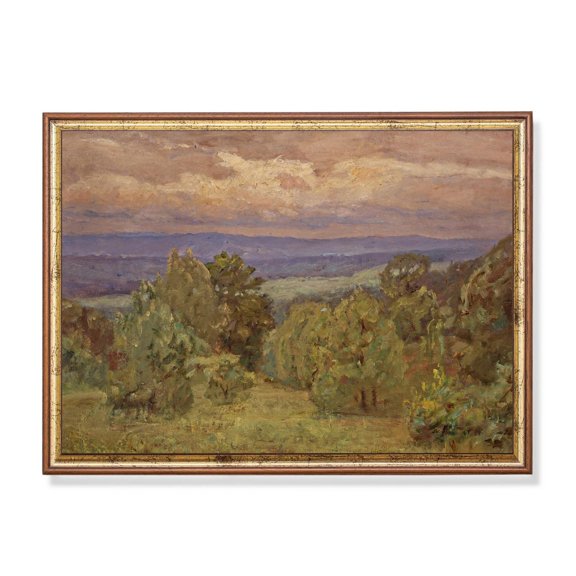 Storm Clouds Moody Sky Green Trees Countryside Wall Art Decor Unframed Paper Print