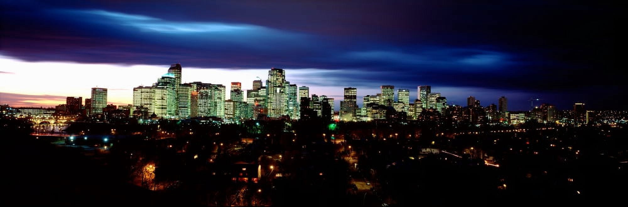 Storm Clouds Over A City Crescent Drive Calgary Alberta Canada Canvas Art - Panoramic Images (27 x 9)