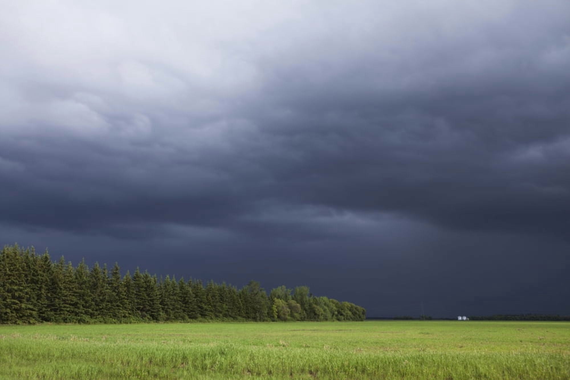 Storm Clouds Over The Prairies Winnipeg Manitoba Canada Canvas Art - Susan Dykstra Design Pics (19 x 13)