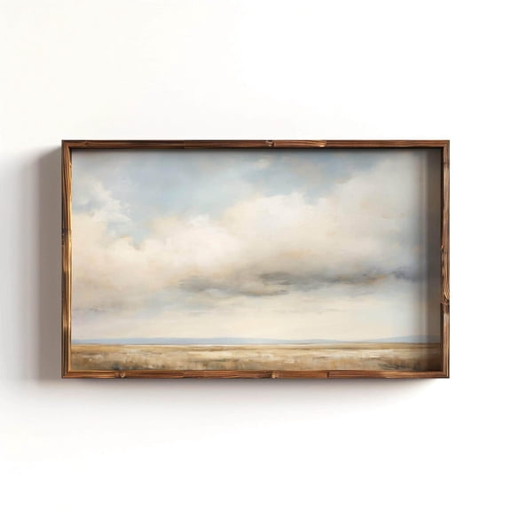 Storm Clouds Poster, Vintage Moody, Cloudy Sky, Montana Prairie, Landscape, Farmhouse, Living Room And Gallery Wall Decor