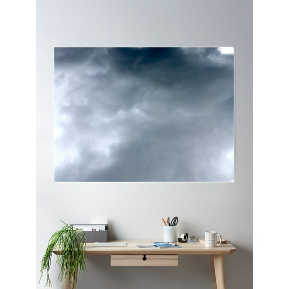 Storm Clouds Poster Wall Art, Modern Wall Decor For Living Room Bedroom, 12x18 UNFRAMED