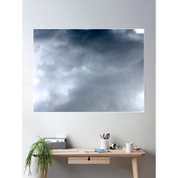 Storm Clouds Poster Wall Art, Modern Wall Decor For Living Room Bedroom, 24x36 UNFRAMED