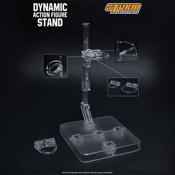 Storm Collectibles Dynamic Action Figure Display Stand for Humanoid Clear
