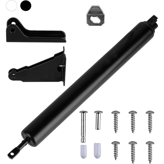 Storm Door Closers,1 Pack Screen Closer, Pneumatic Closer Bracket Adjustable Closing Cushion Speed,Door Spring(Black)
