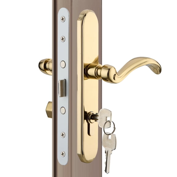 Storm Door Handle Accessory Set Fit Pella Replacement Part With Key And Lock Cylinder (polished)