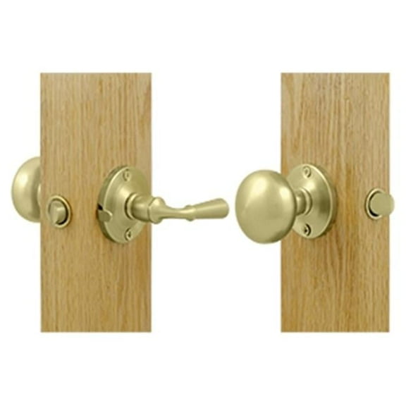 Storm Door Latch with Round Tubular Lock, Bright