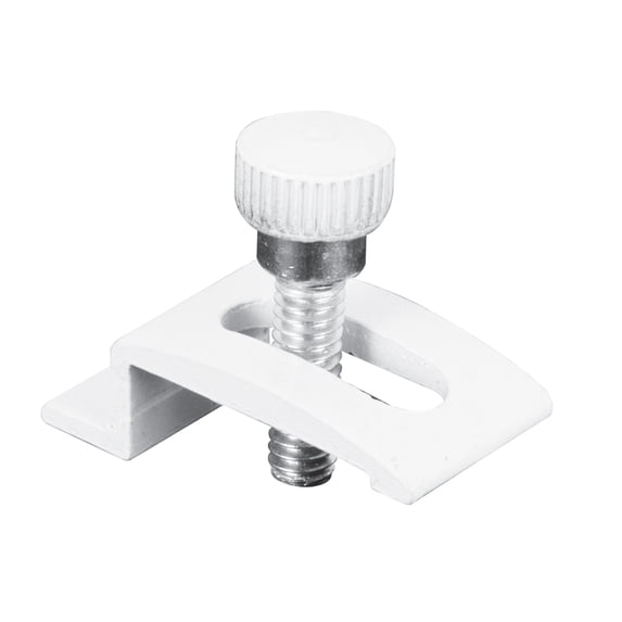 Storm Door Panel Clips with Screws, 1/4 in., White Finish (8-pack)