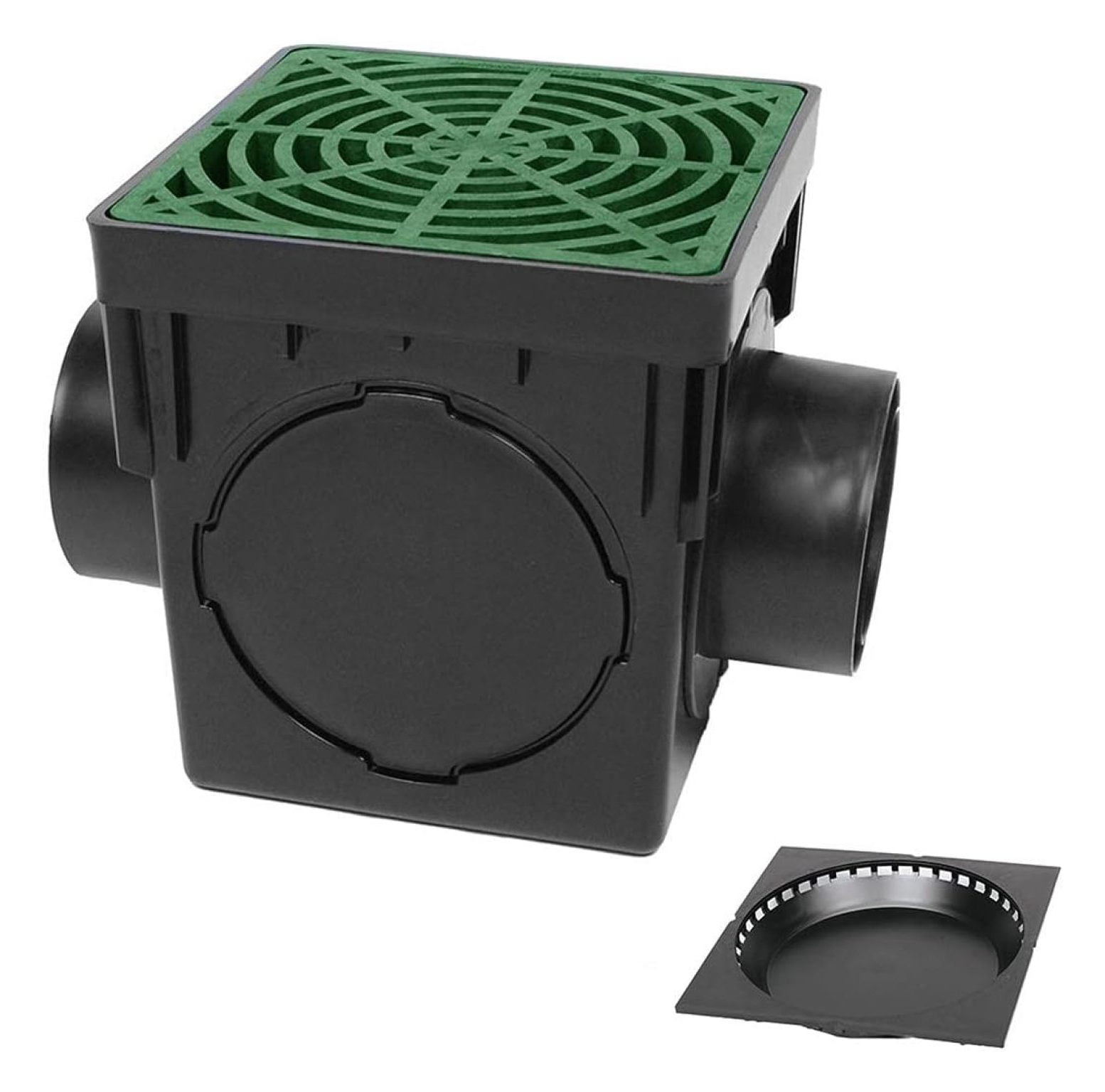 Storm Drain 9in. Square Catch Basin Yard Drainage Kit with Debris Trap