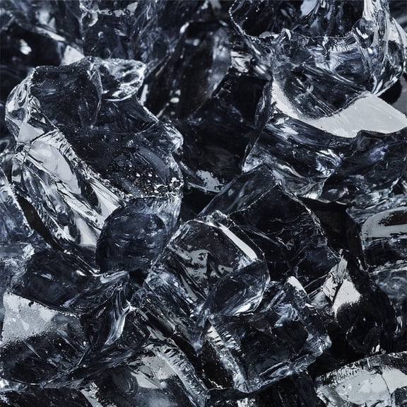 Storm Gray Fire Pit Glass | 1/2", Reflective, 10 lbs