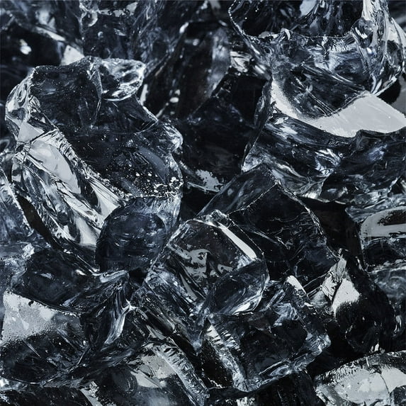 Storm Gray Fire Pit Glass | 1/2", Reflective, 10 lbs