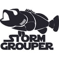 thumbnail image 1 of Storm Grouper Fish Cartoon Character Wall Art Vinyl Sticker Design Decal Girls Boy Kid Bedroom Nursery Kindergarten Fun Home Children Room Decor Sticker Wall Art Vinyl Decoration Size (10x10 inch), 1 of 1