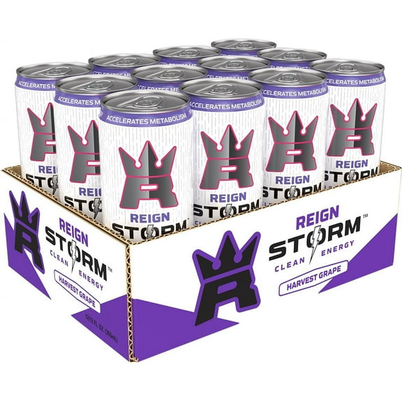 Storm, Harvest Grape, Fitness & Wellness Energy Drink, 12 Fl Oz (Pack of 12)