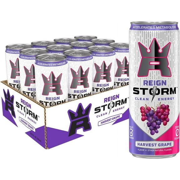 Storm, Harvest Grape, Fitness & Wellness Energy Drink, 12 Fl Oz (Pack of 12)