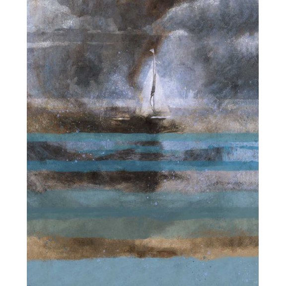 Storm II Blue Poster Print - Marta Wiley (24 x 29)