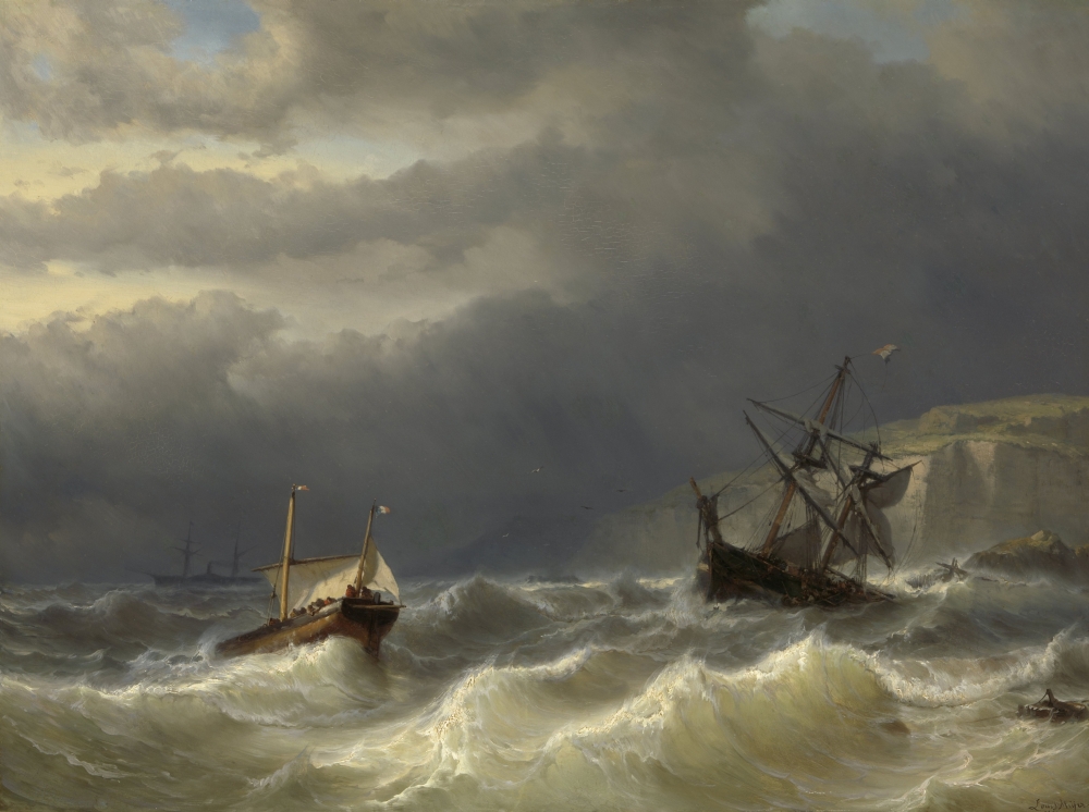 Storm In The Strait Of Dover Canvas Art - (24 x 18)