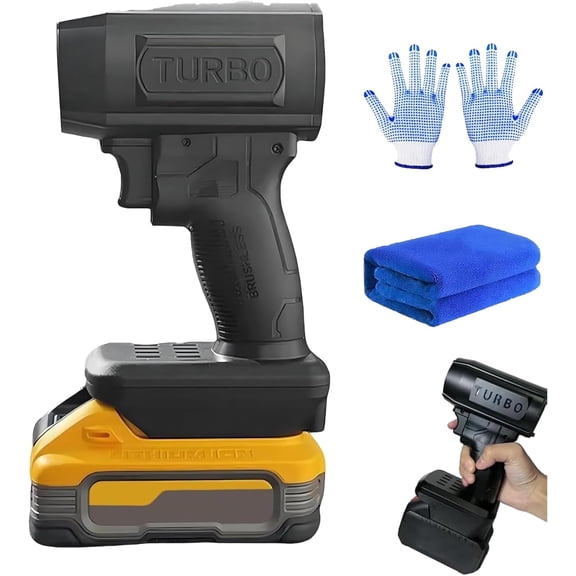 Storm Industries Jet Blower 2.0, Storm Industries Blower, 130,000 RPM, 200 Mph, Portable Handheld Turbo Blowers, for Car, Patio, Lawn, Blowing Leaves (for Milwaukee Batteries)