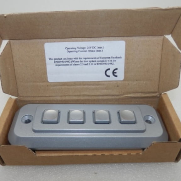 Storm Interface 1000 Series IP65 4-Key Keypad Chromed Die-Cast Zinc 1K040003