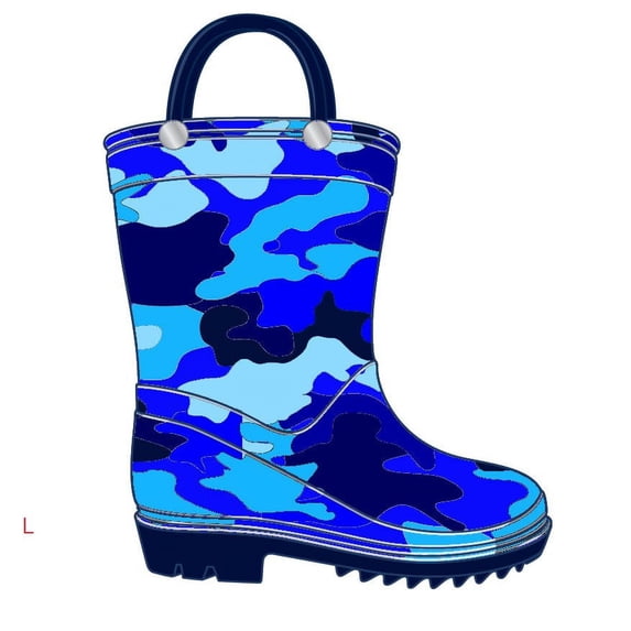 Storm Kidz Kids Boys Rainboots, Blue Camo Print Toddler 6