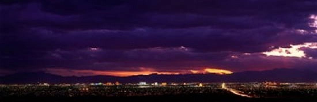 Storm Las Vegas Nevada USA Canvas Art - Panoramic Images (18 x 6)